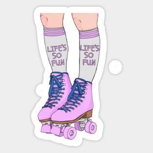 Life's So Fun, Life's So Fun - Muna - Phoebe Bridgers - Silk Chiffon - Rollerblades Sticker